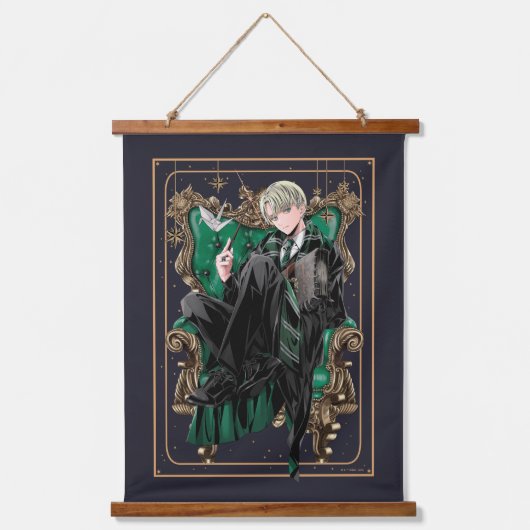 HARRY POTTER™ | Anime Draco Malfoy Sitzplatz Wandteppich Mit Holzrahmen (Vorderseite)