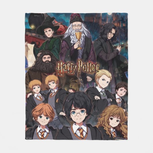 HARRY POTTER™ Anime Ensemble Scene Fleecedecke (Vorderseite)