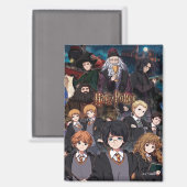 HARRY POTTER™ Anime Ensemble Scene Magnet (Vorderseite/Rückseite)