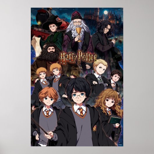 HARRY POTTER™ Anime Ensemble Scene Poster (Vorne)