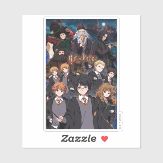 HARRY POTTER™ Anime-Ensemble-Szene Aufkleber (Blatt)