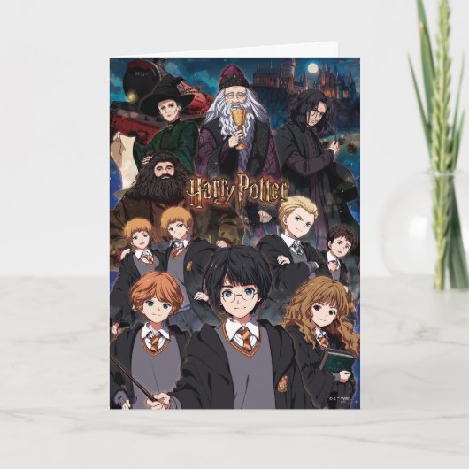 HARRY POTTER™ Anime-Ensemble-Szene Karte (Vorderseite)