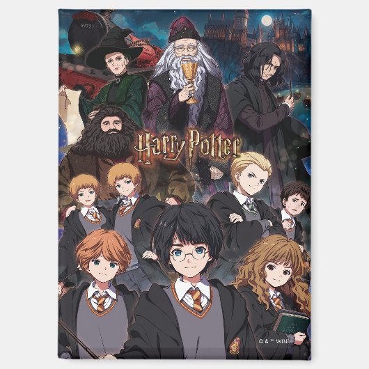 HARRY POTTER™ Anime-Ensemble-Szene Magnet (Vorderseite)