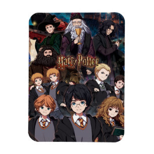 HARRY POTTER™ Anime-Ensemble-Szene Magnet