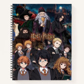 HARRY POTTER™ Anime-Ensemble-Szene Notizblock (Vorderseite)