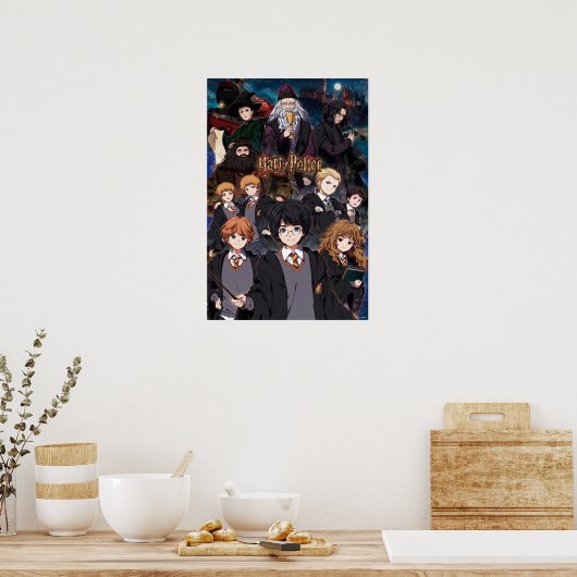 HARRY POTTER™ Anime-Ensemble-Szene Poster (Küche)
