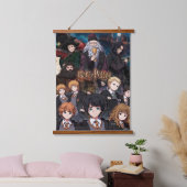 HARRY POTTER™ Anime-Ensemble-Szene Wandteppich Mit Holzrahmen (Schlafzimmer)
