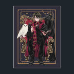 HARRY POTTER™ | Anime HARRY POTTER™-Sitze Postkarte<br><div class="desc">Karo aus dieser animierten Grafik von HARRY POTTER™ und Hedwig sitzen in einem Stuhl!</div>