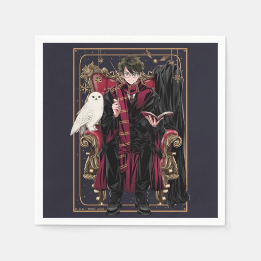 HARRY POTTER™ | Anime HARRY POTTER™-Sitze Serviette (Vorderseite)