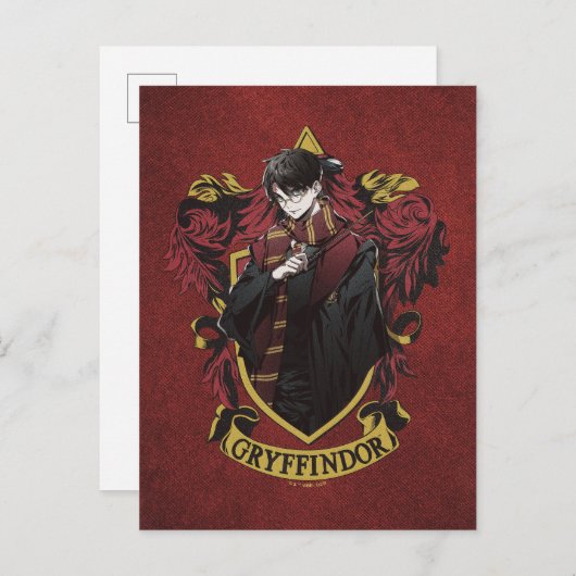 HARRY POTTER™ | Anime HARRY POTTER™ Wappen Postkarte (Vorne/Hinten)