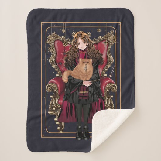 HARRY POTTER™ | Anime Hermione Granger Seated Sherpadecke (Vorderseite)