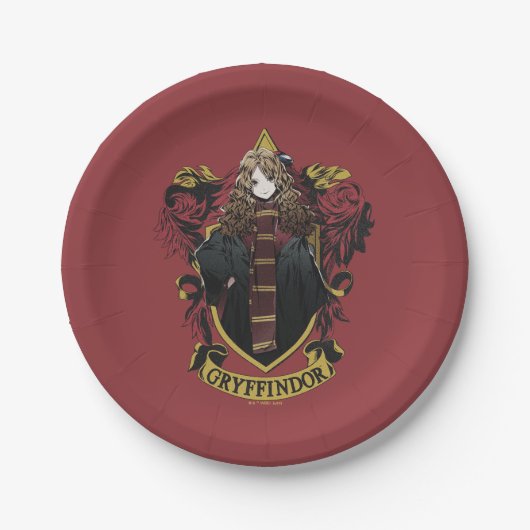 HARRY POTTER™ | Anime Hermione House Wappen Pappteller (Vorderseite)