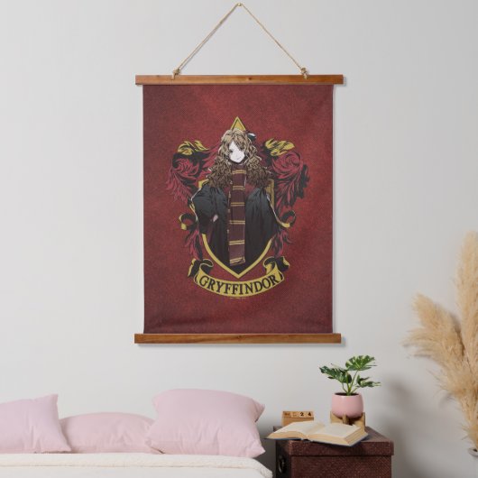 HARRY POTTER™ | Anime Hermione House Wappen Wandteppich Mit Holzrahmen (Schlafzimmer)