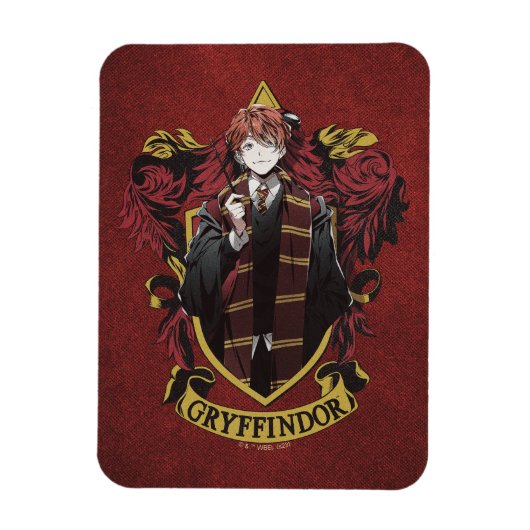 HARRY POTTER™ | Anime Ron Weasley Haus-Wappen Magnet (Vertikal)