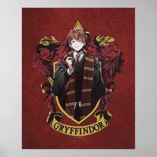HARRY POTTER™ | Anime Ron Weasley House Crest Poster (Vorne)