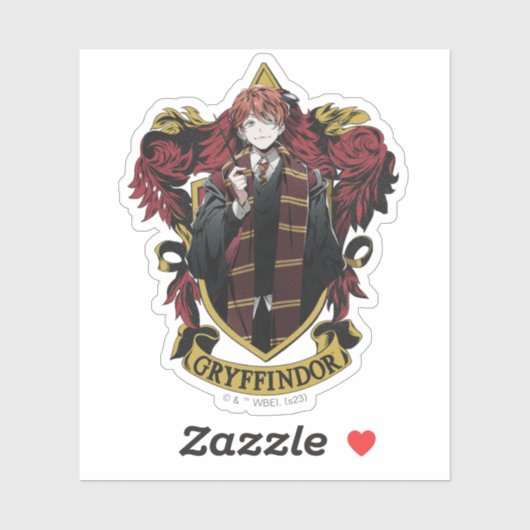 HARRY POTTER™ | Anime Ron Weasley House Wappen Aufkleber (Blatt)