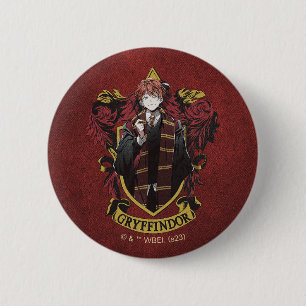 HARRY POTTER™   Anime Ron Weasley House Wappen Button