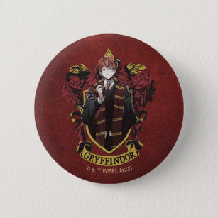 HARRY POTTER™   Anime Ron Weasley House Wappen Button