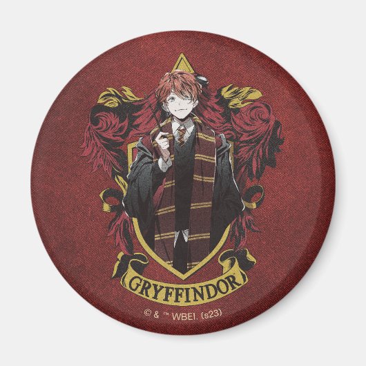 HARRY POTTER™ | Anime Ron Weasley House Wappen Magnet (Vorne)