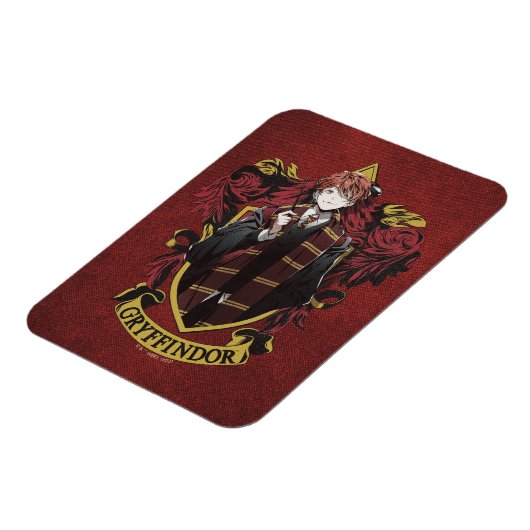 HARRY POTTER™ | Anime Ron Weasley House Wappen Magnet (Linke Seite)