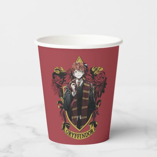 HARRY POTTER™ | Anime Ron Weasley House Wappen Pappbecher (Rückseite)