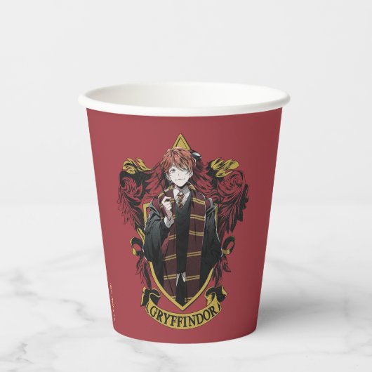 HARRY POTTER™ | Anime Ron Weasley House Wappen Pappbecher (Vorderseite)