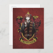 HARRY POTTER™ | Anime Ron Weasley House Wappen Postkarte (Vorne/Hinten)