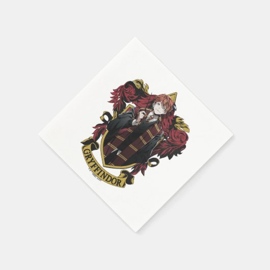 HARRY POTTER™ | Anime Ron Weasley House Wappen Serviette (Ecke)