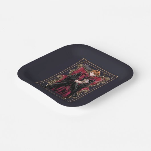 HARRY POTTER™ | Anime Ron Weasley Sitzplatz Pappteller (Gewinkelt)