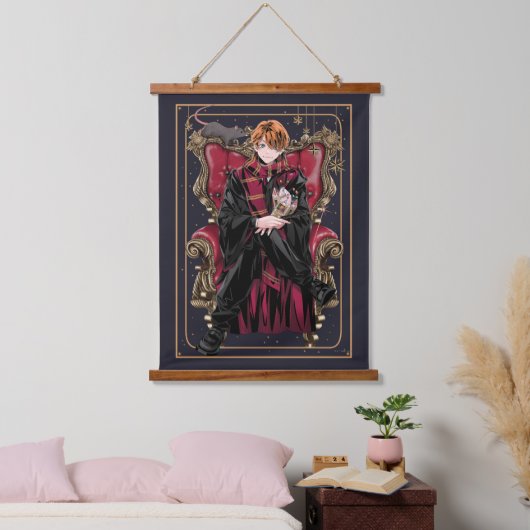HARRY POTTER™ | Anime Ron Weasley Sitzplatz Wandteppich Mit Holzrahmen (Schlafzimmer)