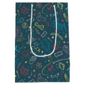 HARRY POTTER™ Artifacts Line Art Pattern Mittlere Geschenktüte (Rückseite)