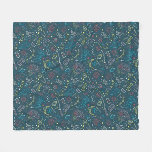 HARRY POTTER™ Artifakt Line Art Muster Fleecedecke (Vorderseite (Horizontal))