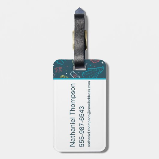 HARRY POTTER™ Artifakt Line Art Muster Gepäckanhänger (Rückseite vertikal)