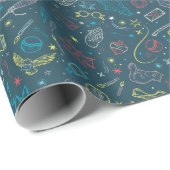 HARRY POTTER™ Artifakt Line Art Muster Geschenkpapier (Rolleneckpunkt)