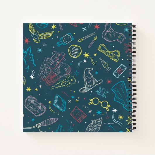 HARRY POTTER™ Artifakt Line Art Muster Notizblock (Rückseite)