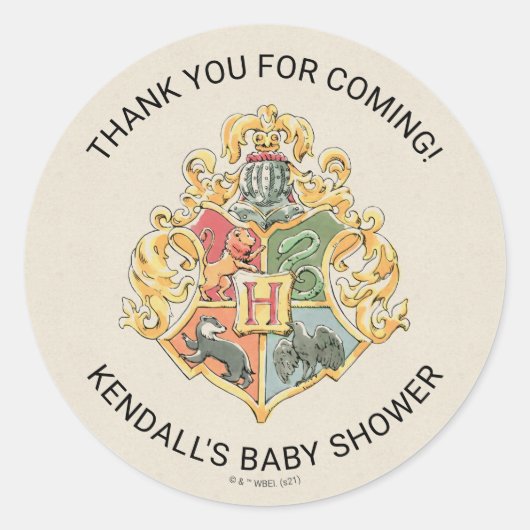 Harry Potter Baby Shower Danke Runder Aufkleber (Vorderseite)