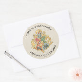 Harry Potter Baby Shower Danke Runder Aufkleber (Umschlag)