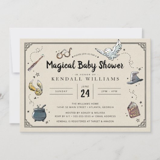 Harry Potter Baby Shower Einladung (Vorderseite)