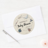 Harry Potter Baby Shower Runder Aufkleber (Umschlag)