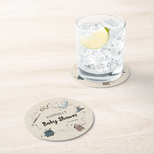 HARRY POTTER™ Babydusche Runder Pappuntersetzer (Vor Ort)