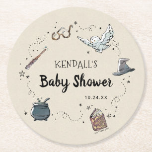 HARRY POTTER™ Babydusche Runder Pappuntersetzer