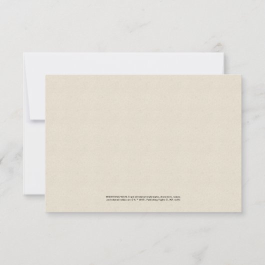 Harry Potter | Babydusche Vielen Dank Einladung (Rückseite)