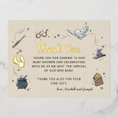 Harry Potter | Babydusche Vielen Dank Folie Einladungspostkarte (Vorderseite)