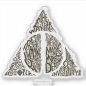 Harry Potter-Bann TOTEN | HEILIGT Typografie GR Aufkleber (Vorderseite)