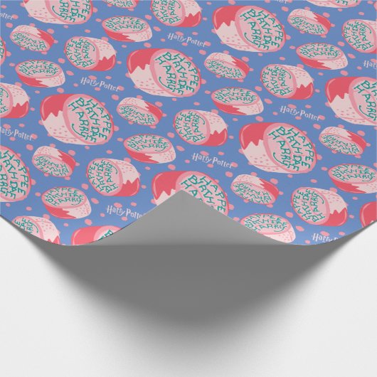 HARRY POTTER™ Birthday Cake Pattern Geschenkpapier (Ecke)