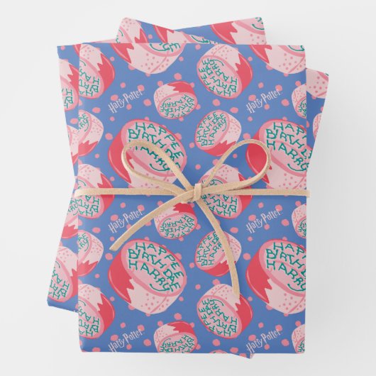 HARRY POTTER™ Birthday Cake Pattern Geschenkpapier Set (Beispiel)