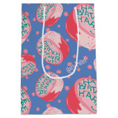 HARRY POTTER™ Birthday Cake Pattern Mittlere Geschenktüte (Rückseite)