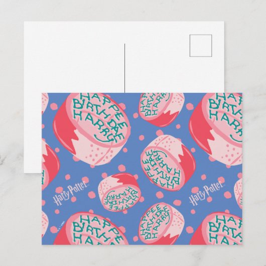 HARRY POTTER™ Birthday Cake Pattern Postkarte (Vorne/Hinten)