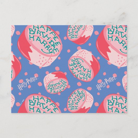 HARRY POTTER™ Birthday Cake Pattern Postkarte (Vorderseite)