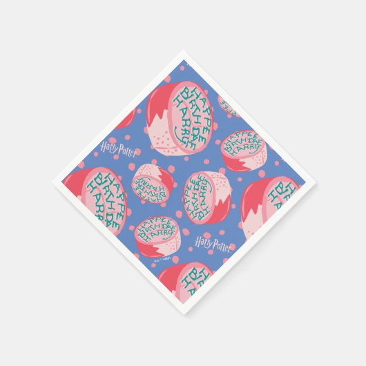 HARRY POTTER™ Birthday Cake Pattern Serviette (Ecke)